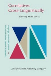 Enlarge image Cover: Correlatives Cross-Linguistically - John Benjamins Publishing Company