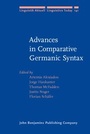 Cover: Advances in Comparative Germanic Syntax - John Benjamins Publishing Company