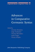 Cover: Advances in Comparative Germanic Syntax - John Benjamins Publishing Company