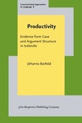 Cover: Productivity - John Benjamins Publishing Company