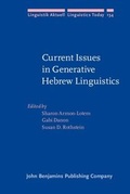 Cover: Current Issues in Generative Hebrew Linguistics - John Benjamins Publishing Company