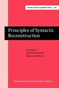Cover: Principles of Syntactic Reconstruction - John Benjamins Publishing Company