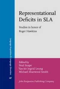 Enlarge image Cover: Representational Deficits in SLA - John Benjamins Publishing Company
