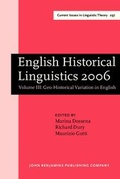 Cover: English Historical Linguistics 2006 - John Benjamins Publishing Company
