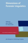 Cover: Dimensions of Forensic Linguistics - John Benjamins Publishing Company