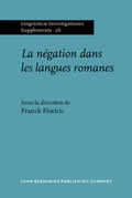Cover: La n&eacute;gation dans les langues romanes - John Benjamins Publishing Company