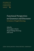Cover: Functional Perspectives on Grammar and Discourse - John Benjamins Publishing Company