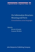 Cover: On Information Structure, Meaning and Form - John Benjamins Publishing Company