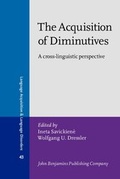 Cover: The Acquisition of Diminutives - John Benjamins Publishing Company