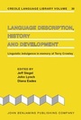 Cover: Language Description, History and Development - John Benjamins Publishing Company