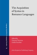 Cover: The Acquisition of Syntax in Romance Languages - John Benjamins Publishing Company