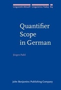 Cover: Quantifier Scope in German - John Benjamins Publishing Company