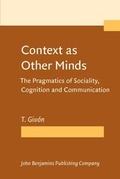 Cover: Context as Other Minds - John Benjamins Publishing Company