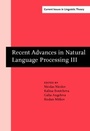 Cover: Recent Advances in Natural Language Processing III - John Benjamins Publishing Company