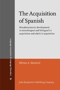 Cover: The Acquisition of Spanish - John Benjamins Publishing Company