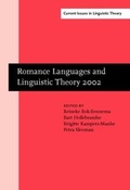 Cover: Romance Languages and Linguistic Theory 2002 - John Benjamins Publishing Company