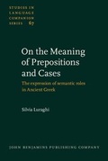 Cover: On the Meaning of Prepositions and Cases - John Benjamins Publishing Company