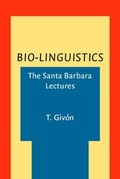 Cover: Bio-Linguistics - John Benjamins Publishing Company