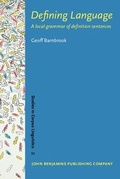 Cover: Defining Language - John Benjamins Publishing Company