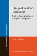 Cover: Bilingual Sentence Processing - John Benjamins Publishing Company