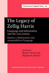 Enlarge image Cover: The Legacy of Zellig Harris - John Benjamins Publishing Company