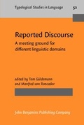 Cover: Reported Discourse - John Benjamins Publishing Company