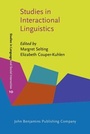 Cover: Studies in Interactional Linguistics - John Benjamins Publishing Company