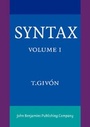 Cover: Syntax - John Benjamins Publishing Company