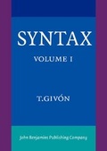 Cover: Syntax - John Benjamins Publishing Company