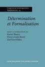Cover: Détermination et Formalisation - John Benjamins Publishing Company