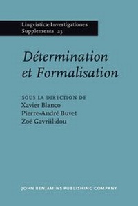 Enlarge image Cover: Détermination et Formalisation - John Benjamins Publishing Company