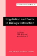 Cover: Negotiation and Power in Dialogic Interaction - John Benjamins Publishing Company