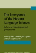Cover: The Emergence of the Modern Language Sciences - John Benjamins Publishing Company