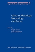 Cover: Clitics in Phonology, Morphology and Syntax - John Benjamins Publishing Company