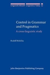 Enlarge image Cover: Control in Grammar and Pragmatics - John Benjamins Publishing Company