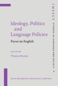 Cover: Ideology, Politics and Language Policies - John Benjamins Publishing Company