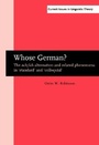 Cover: Whose German? - John Benjamins Publishing Company