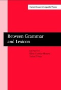 Cover: Between Grammar and Lexicon - John Benjamins Publishing Company