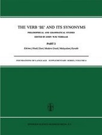 Enlarge image Cover: The Verb 'Be' and Its Synonyms - Springer