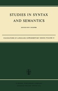 Cover: Studies in Syntax and Semantics - Springer