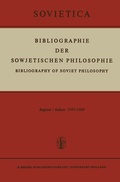 Cover: Bibliographie der Sowjetischen Philosophie - Springer