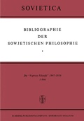 Cover: Bibliographie der Sowjetischen Philosophie - Springer