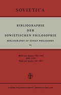 Cover: Bibliographie der Sowjetischen Philosophie - Springer