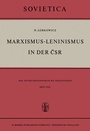 Cover: Marxismus-Leninismus in der CSR - Springer