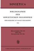 Cover: Bibliographie der Sowjetischen Philosophie Bibliography of Soviet Philosophy - Springer
