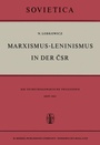 Cover: Marxismus-Leninismus in der CSR - Springer