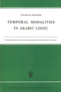 Cover: Temporal Modalities in Arabic Logic - Kluwer Academic Publishers