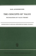 Cover: The Concepts of Value - Kluwer Academic Publishers