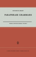 Cover: Paraphrase Grammars - Springer