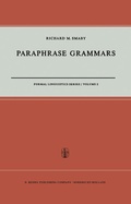 Cover: Paraphrase Grammars - Springer